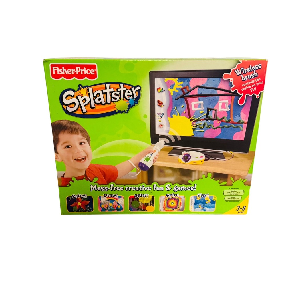 Fisher-Price Splatster Digital Art System Wireless Brush TV Game Kids 3-8 New